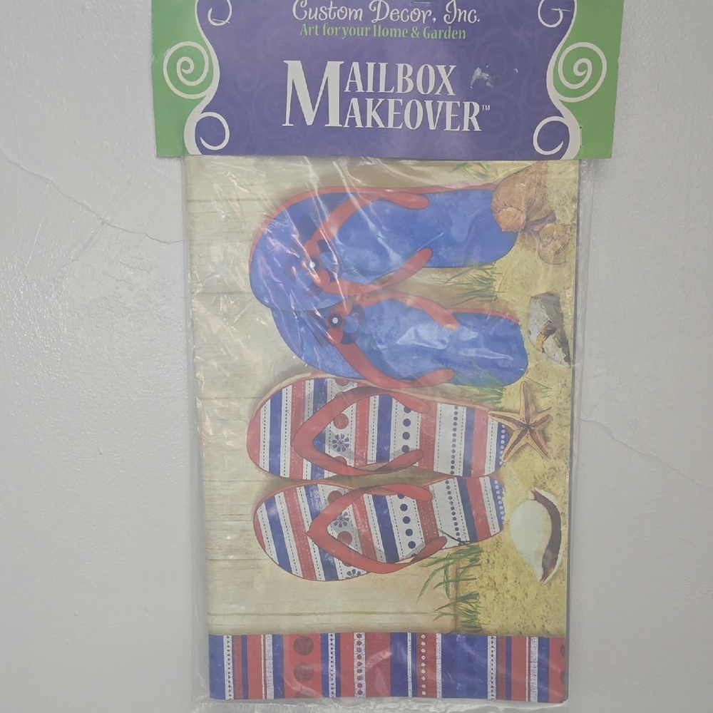 Mailbox Makeover Magnetic Cover Flip Flops Beach NEW